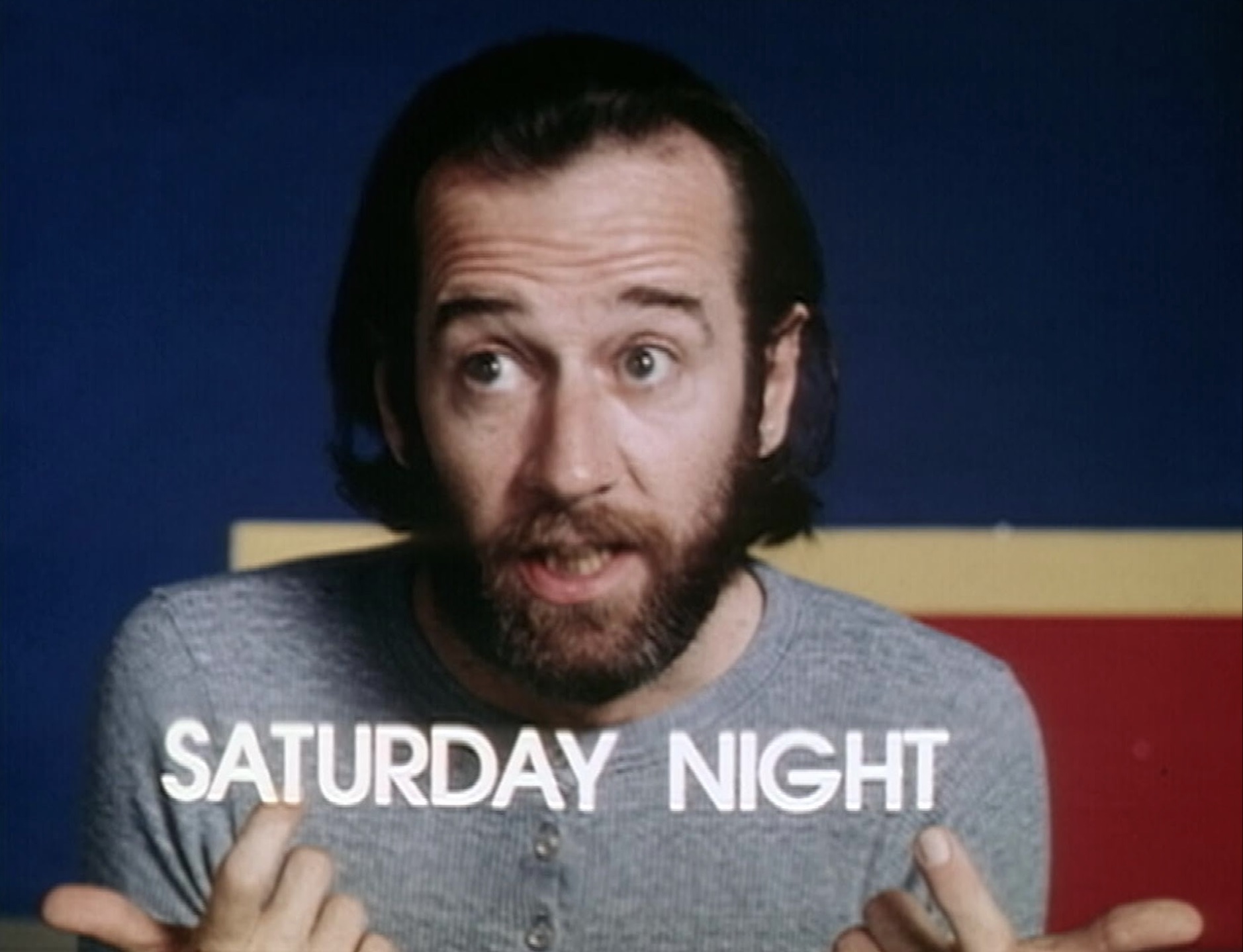 Carlin hosting the first ever episode of “Saturday Night Live”. 